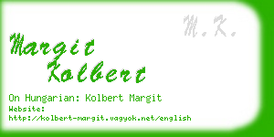 margit kolbert business card